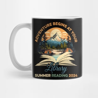 Adventure Begins At Your Library Summer Reading 2024 Gift For men Women Mug